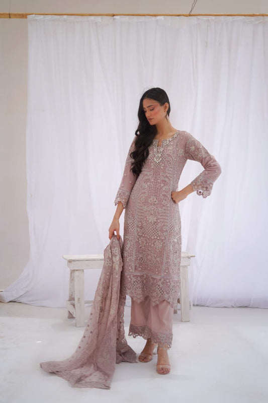 NEW ARRIVAL – T-Pink Chiffon Set