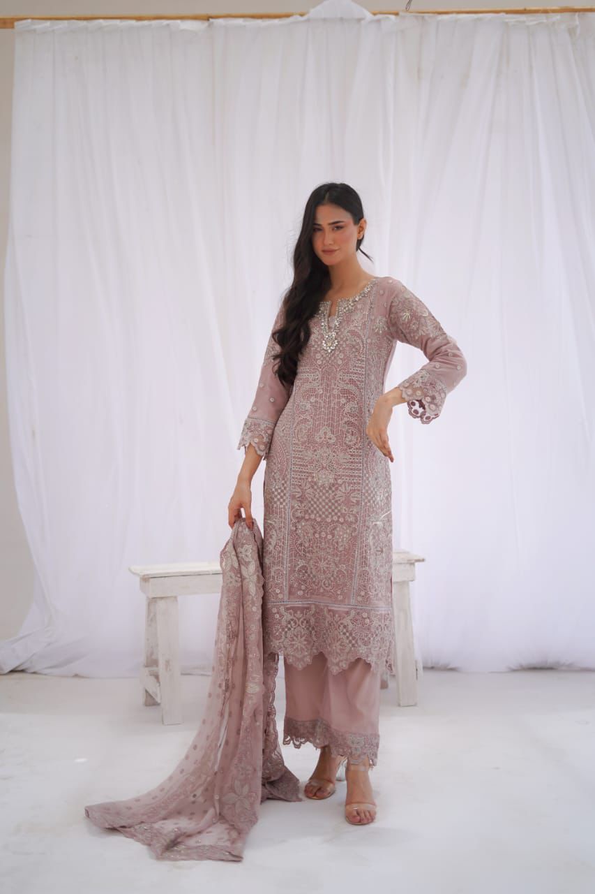 NEW ARRIVAL – T-Pink Chiffon Set