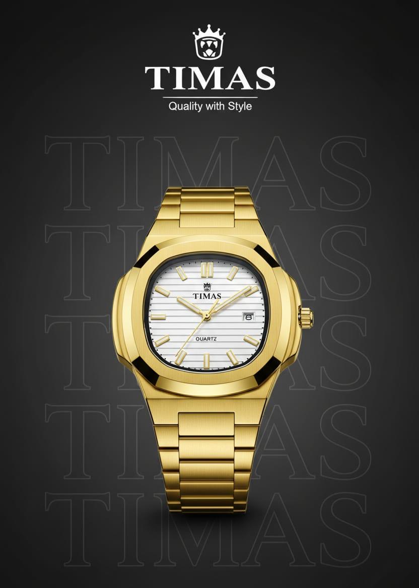 Timas Men’s Faceted Watch – Modern Luxury Redefined