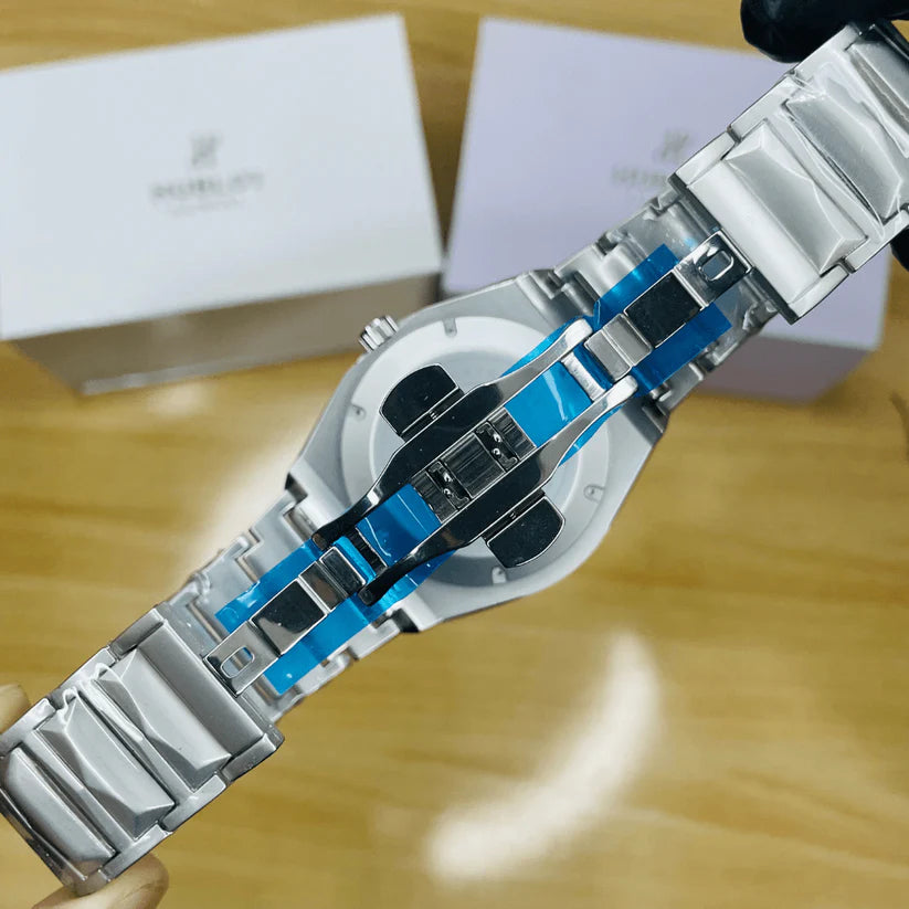 ⌚ HB Premium Watch – Luxury Diamond Cut Chain | Green Dial