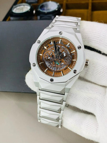 Hublot Diamond Cut Steel Chain – Green Dial