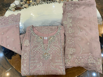 NEW ARRIVAL – T-Pink Chiffon Set