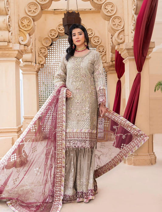 New Pure Organza Beautiful Heavy Ready To Wear